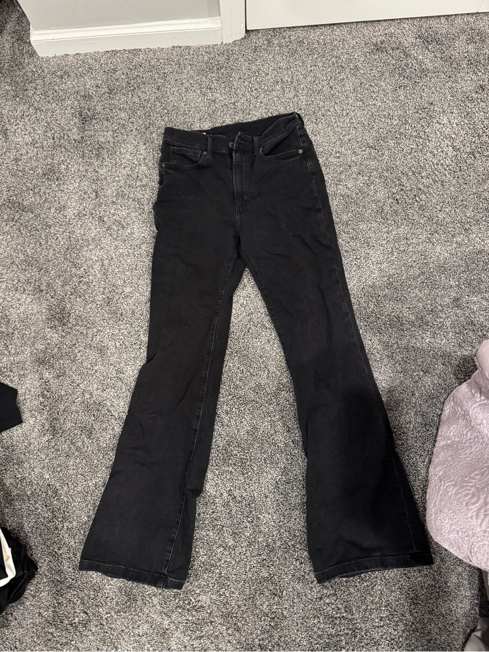 GAP Women's Black Flared Wide-Leg Jeans